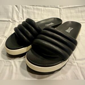 Cougar Prato Sandals Women's 7M Black Slide Sport Leather Platform Sandals